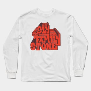 Psychedelic Soul Grooves - Sly & The Family Stone Typo Design Long Sleeve T-Shirt